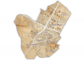 Stara mapa Leszczynek, które dzisiaj się mieszczą w administracyjnych granicach Gdyni