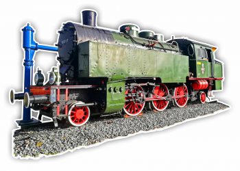 Ilustracja przedstawiająca parowóz OKL27